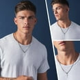 thumbnail image 4 of APSVO Silver Cross Necklaces for Men to My Man Gifts from Girlfriend Wife Stainless Steel Cross Pendant Chain Religious Christian Birthday Graduation Fathers Day Jewelry Gifts Him Husband Adults, 4 of 7