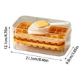 thumbnail image 3 of Double Layer Ice Maker with Storage Bin - One Click Ice Release Portable Ice Tray, Free Ice Container for Home & Parties, Yellow, JKODE, 3 of 9