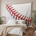 thumbnail image 3 of Baseball Tapestry for Bedroom Wall Hanging Tapestry, Red White Texture Sports Ball Minimalist Ceiling Backdrop Tapestries Poster Blanket Wall Decor for Teens Room Living Room Dorm 55" x 73", 3 of 8