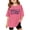 Hot Pink, variant on Kids Tell Me Softly Patterned Top Crew Neck Short Sleeve Casual School T Shirt For Sports Light Blue 7 Y-8 Y
