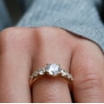 thumbnail image 5 of Jewelerix Women’s Round Cut Engagement Ring White Gold Vermeil Wedding Ring Brilliant Moissanite Diamond Birthday Gift for Her, 5 of 6