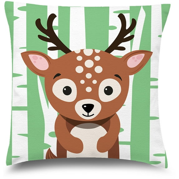 Awkward Styles Nursery Decorative Pillow Covers Funny Deer Throw Cushion Case