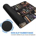 thumbnail image 6 of Long Mouse Pads for Desk,Black Halloween Skull Book Pattern Desk Mats on Top Of Desks, Desk Mouse Pad Extra Large with 3mm Non-Slip Base and Stitched Edge for Gaming,Office,Work,Home 31.5"x15.7", 6 of 6