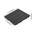 thumbnail image 2 of KFFKFF Click-Together Deck Squares, Set of 54, 12"x12" Covering 54 sq. ft, Plastic Outdoor Ground Cover, Resistant to All Climates, Ideal for Patio, Poolside, Balcony, Backyard Use, Deep Grey, 2 of 9