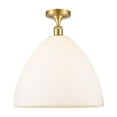 thumbnail image 3 of Innovations Lighting  Bristol Glass - 1 Light 16" Semi-Flush Mount Satin Gold/Matte White, 3 of 5