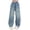 113Sky Blue452, variant on WERYOUNG Girls Denim Pants Elastic Waist Applique Embroidery Wide Leg Jeans Trousers Kids Girls Stretchy Back To School Pants 4-5 Years