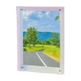 thumbnail image 2 of Bolincty Sliding Acrylic Picture Frame 5x7, Double Sided Clear Acrylic Picture Frame Frameless, 5x7 and 6x8 Photo Frame Standing Block Frame for Desktop, 2 of 8