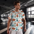 thumbnail image 3 of Wukai Cute Tableware Print Men's Short-Sleeved Mesh T-Shirt,Quick-Dry Short Sleeve Workout T-Shirt-X-Small, 3 of 8