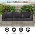 thumbnail image 5 of Snubbull 8-Piece Patio Furniture Cushions, Replacement Outdoor Cushions for 3-Seat Sectional Sofa, Waterproof & Zipped, 25.6"*23.6"*4", Grey, 5 of 8