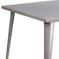 thumbnail image 6 of Merrick Lane 35.5" Square Metal Dining Table for Indoor and Outdoor Use in Silver, 6 of 8