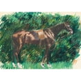 thumbnail image 2 of Pierre-Auguste Renoir 18x14 Black Ornate Wood Framed Double Matted Museum Art Print Titled - Horse, 2 of 5