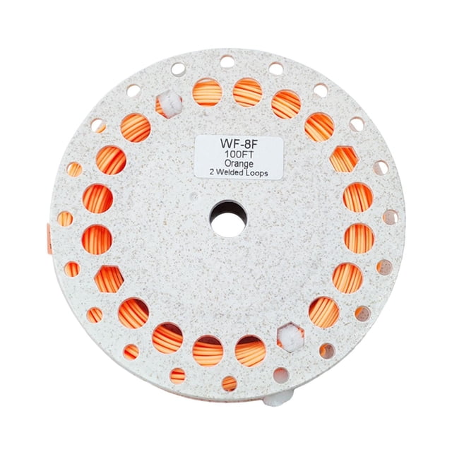 guohui Braided Backing Fish Line with Welded Loops Soft PVC Floating Fly Line Universal orange 8F