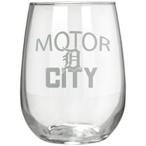 Detroit Tigers Etched 17oz. Rally Cry Stemless Wine Glass