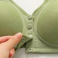 thumbnail image 3 of Hessimy Daisy Bras for Women, 2024 Upgraded Comfortable Convenient Front Close Button Cotton Bras for Older Women No Wire(Green,44), 3 of 6