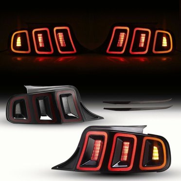 Glossy Black LED Sequential Tail Lights For 2010-2014 Ford Mustang (Base, GT, Shelby GT500 & Boss 302)