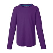 Girls' V-Notch Shirttail Long-Sleeve Crewneck T-Shirt