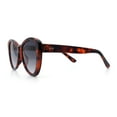 thumbnail image 6 of Womens Oversized Cat Eye Minimal Plastic Retro Diva Sunglasses Tortoise - Smoke, 6 of 7
