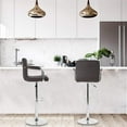 thumbnail image 6 of BestOffice Set of 2 Modern Bar Height Adjustable PU Leather for Dining Room(Brown), 6 of 7