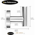thumbnail image 4 of Bathroom Towel Hooks SUS 304 Stainless Steel Coat Hook Round Clothes Towel Coat Robe Hook Cabinet Closet Door Sponges Holder for Bath Kitchen Garage Hotel,Wall Mounted, Brushed Nickel, 2Pack, 4 of 6