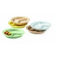 thumbnail image 4 of G.E.T. Heavy-Duty 3 Compartment Plastic Divided Compartment Plates, Deep Sided, 9", Tan (Set of 4), 4 of 4