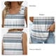 thumbnail image 3 of Blusa estampada sin mangas Moda Poliéster Tops sin mangas de verano plisados suaves para mujer, 3 of 5