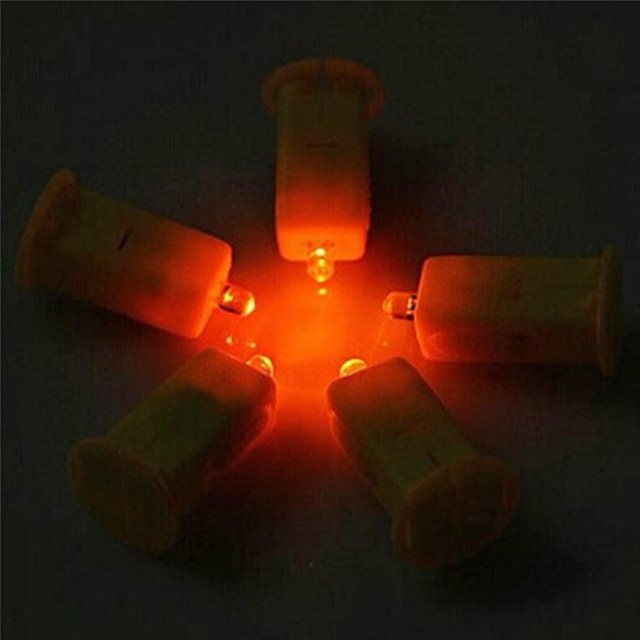 2 uds. Linterna de papel LED mechas globos luz para fiesta Festival (amarillo)
