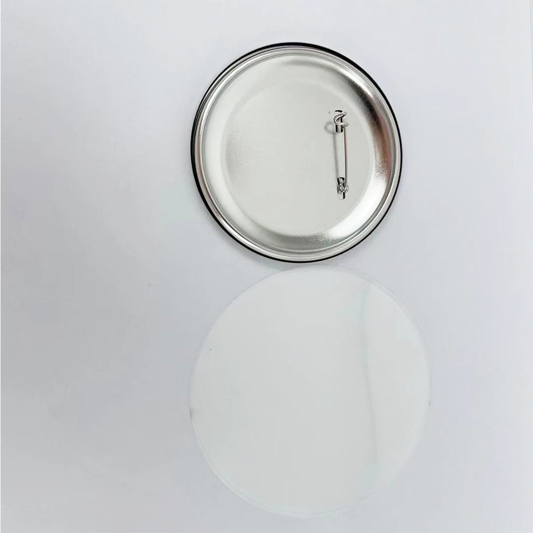 INTBUYING 100set 1.26in/32mm Round Badges Pin Back Button Metal for DIY Craft