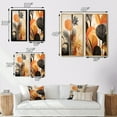 thumbnail image 4 of Designart "Terracotta Toned Foliage Funky Vibes II" Abstract Botanicals Wall Art Set Of 2 - Modern Yellow Wall Decor Set Of 2, 4 of 6