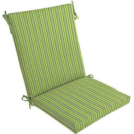 Mainstays Striped Chair Cushion, Spicy Lime