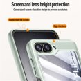 thumbnail image 4 of ELEHOLD for Samsung Galaxy Z Flip 6 Leather Case with Built-in Screen Protector Hinge Protection, Slim Fit Premium Leather Non-Slip Shockproof Protective Cover for Samsung Z Flip 6, Titanium, 4 of 8