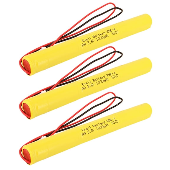 3pc Emergency Light Battery Compatible with ANIC0625 GP3600GR