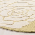 thumbnail image 3 of SAFAVIEH Cambridge Permelia Geometric Wool Area Rug, Light Gold/Ivory, 6' x 6' Round, 3 of 7