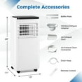 thumbnail image 3 of Gymax Portable Air Conditioner 8000 BTU Floor AC Unit Fan & Dehumidifier w/ 24H Timer 2 Fan Speeds, 3 of 9