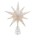 thumbnail image 1 of Kurt Adler BAT4001 12-In. 11-Light Glitter LED Bethlehem Star Tree Topper&44; Argent, 1 of 1