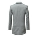 thumbnail image 5 of Herrnalise Men's Fashion Casual One Button Sequin Suit Performance Suit Long Sleeve Suit Collar Suit Tuxedo Gray, 5 of 8