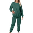 thumbnail image 4 of Pyhlmscde Women's Fashionable Casual Solid Color Sweatsuit, Sweatsuits for Women, Women Fall Clothes, Two Piece Sets for Women, 4 of 6