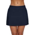 thumbnail image 2 of Swim Skirt For Women Solid Color Waistband Swim Shorts Bathing Suit Bottom, 2 of 4