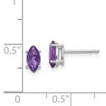 thumbnail image 3 of Primal Gold 14 Karat White Gold 7x3.5mm Marquise Amethyst Earrings, 3 of 5