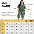 thumbnail image 2 of Plus Size Pajamas, PUTUO Womens Pajama Sets, Plus Size Short Sleeve V Neck Capri Pants Pajama Sets, Soft Ladies Pajamas Sleepwear Loungewear, 2 of 7
