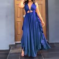 thumbnail image 1 of Fankiway Mode Femmes Robe Débardeur Sans Manches Col en V Été Confortable Couleur Décontractée Robes d'Été pour Femmes Liquidation Robes pour Femmes Grande Taille Liquidation, 1 of 5