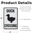 thumbnail image 2 of Duck Duckling Crossing 8 Inch x 12 Inch Novelty Plastic Sign Waddle On Give Way Durable Weatherproof UV Protected Perfect for Ponds Parks Backyards Fun Gift for Bird Lovers Nature Fans, 2 of 6