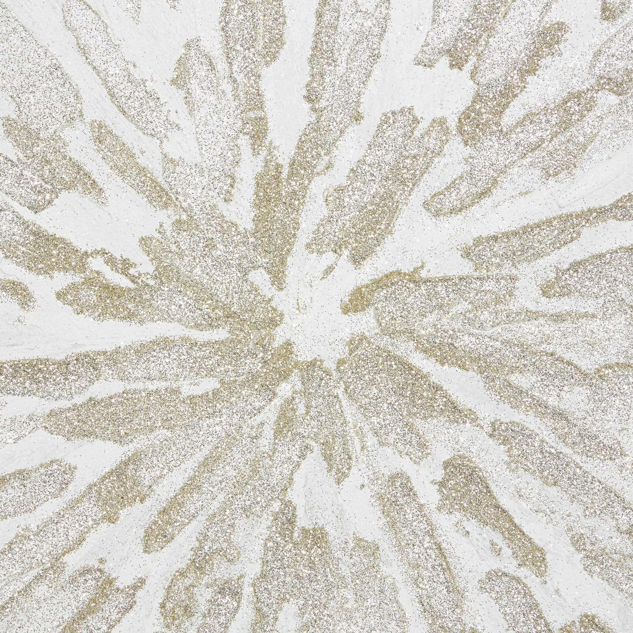 39" x 39" Abstract Metallic Starburst Framed Wall Art with Silver Foil Accents, by CosmoLiving by Cosmopolitan