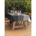 thumbnail image 3 of Outdoor Table Cloth with Umbrella Hole and Zipper, Black Grey Ombre Waterproof Rectangle Tablecloth 54"x80", Farmhouse Vintage Wooden Striped Washable Table Cover for Outside Party Patio Picnic, 3 of 8