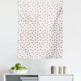 thumbnail image 1 of Flower Tapestry, Dots and Flowers Pattern Calico Bloom Simple Illustration, Fabric Wall Hanging Decor for Bedroom Living Room Dorm, 5 Sizes, Dark Coral White, by Ambesonne, 1 of 1