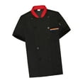 thumbnail image 1 of Chaqueta de manga corta, cómoda y transpirable para cocina, restaurante, catering , negro, M Sunnimix Chaquetas de cocinero, 1 of 8