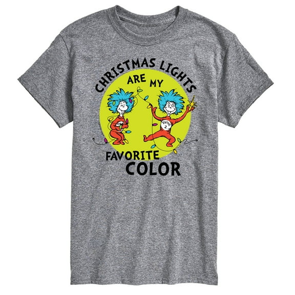 The Cat in the Hat - Christmas Lights Are My Favorite Color - Men's Short Sleeve Graphic T-Shirt