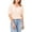 Pale Peach, variant on 1.State Womens V Neck Smocked Waist Top Pale Peach M M