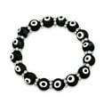 thumbnail image 2 of Bling Jewelry Womens Turkish Glass Bead Evil Eye Stretch Bracelet Crystal Spacers, 2 of 5