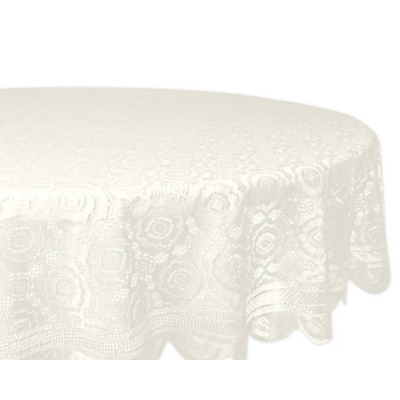 Cream Lace Tablecloth Home Essentials 100% Polyester, Machine Washable, Shabby Chic, Vintage Tablecloth or Overlay 63