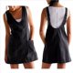 thumbnail image 2 of Minivestido Vaquero para Mujer, con Tirantes Ajustables, Falda Alta, Informal, Tipo Enterito Vaquero. Negro M, 2 of 7
